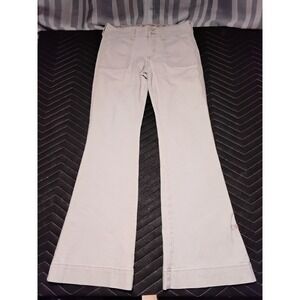 Abercrombie Kids Girls Flare Pants Size 12 Beige Bell Bottom Jeans